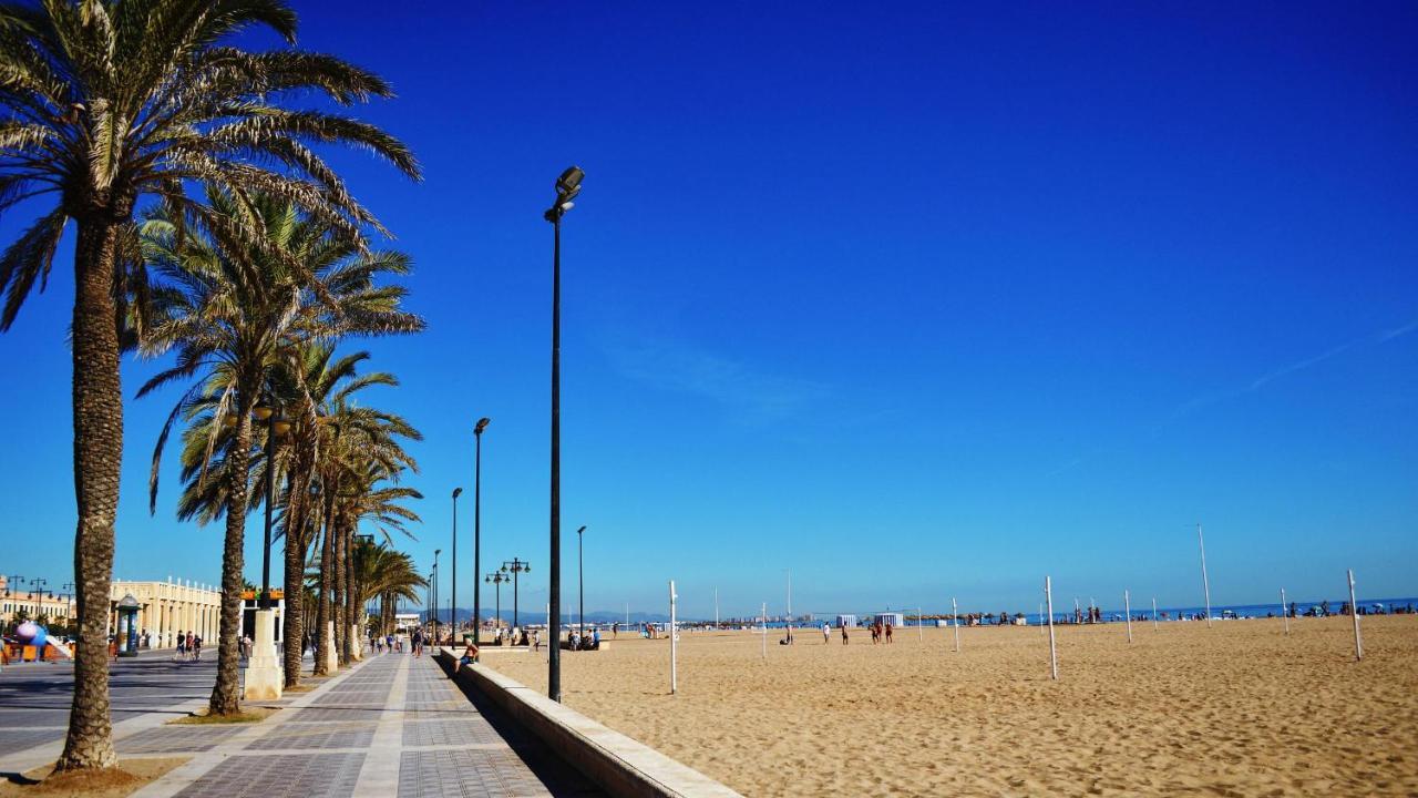 Malvarrosa Apartamento Valencia Bagian luar foto